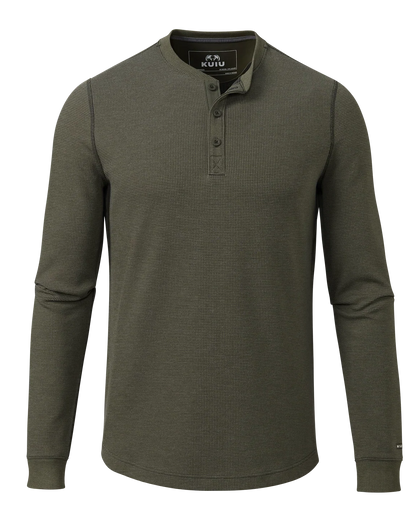 Canyon Waffle Henley | Army Heather