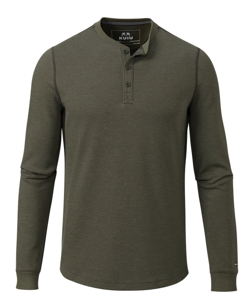Canyon Waffle Henley | Army Heather