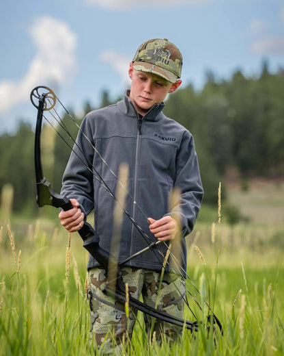 Youth Versa Fleece Full Zip | Gunmetal