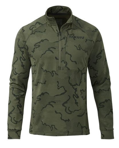 Outlet Ridgepoint Fleece Zip-T | Olive Tonal
