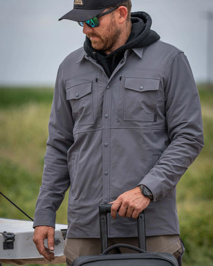 Outlet Tour Shirt Jacket | Steel Blue