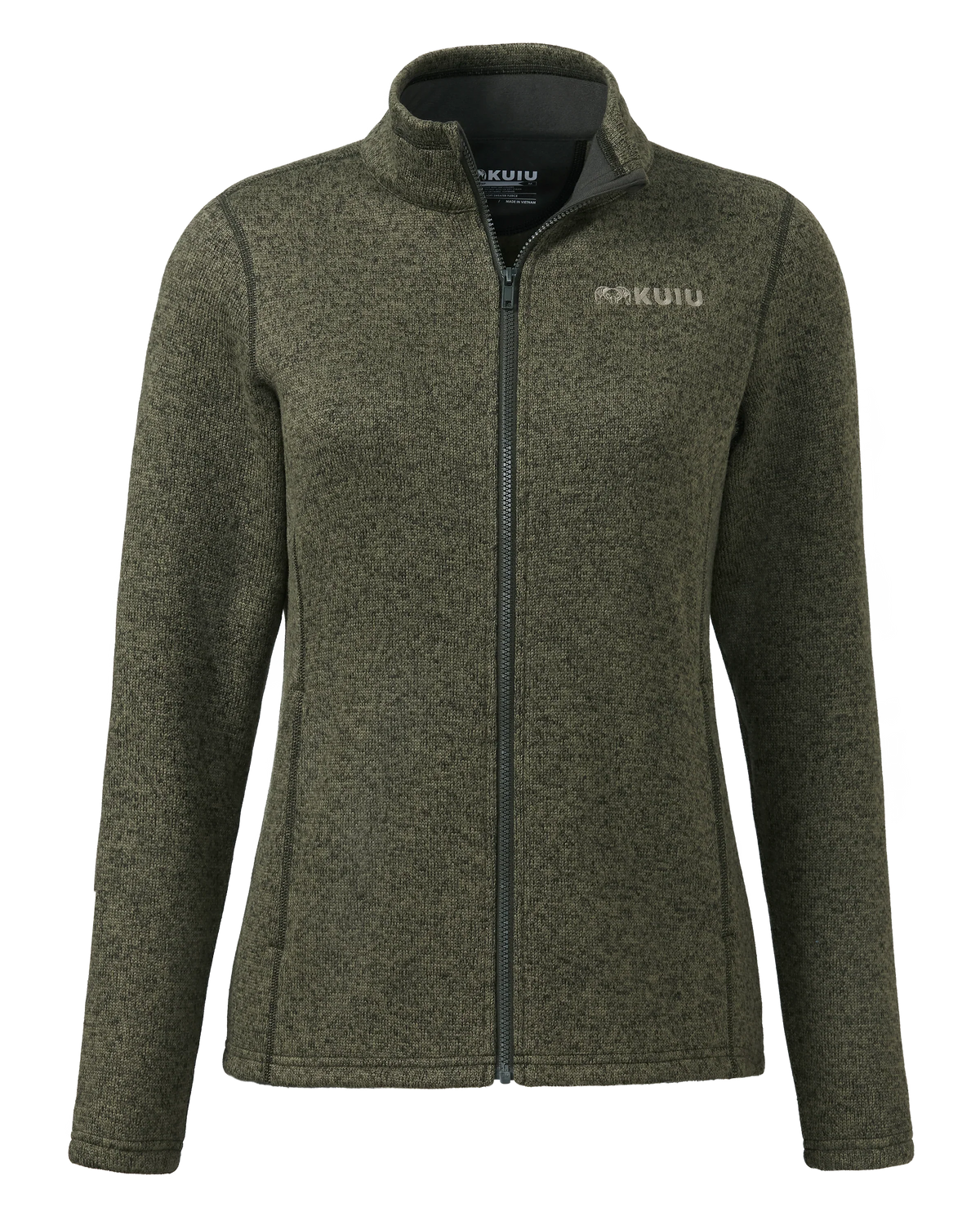 Outlet Women's Base Camp Full Zip Sweater | Olive Heather