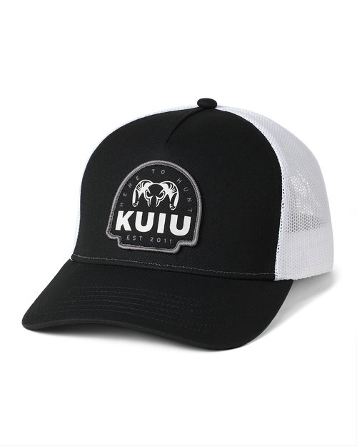 KUIU Here to Hunt Woven Patch Hat | Black/White