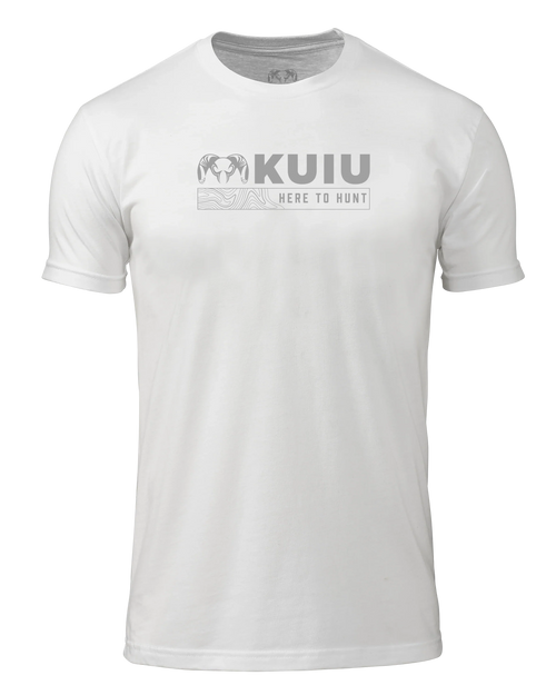 Outlet KUIU Topo Here to Hunt T-Shirt | White