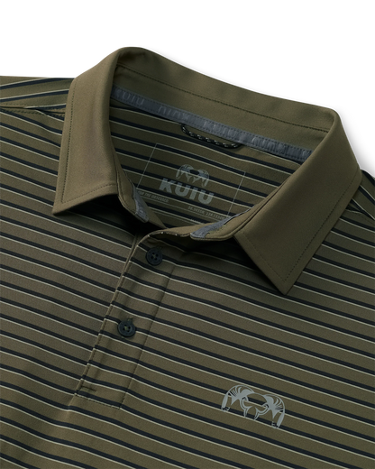 KUIU Performance Polo Stripe | Evergreen Stripe