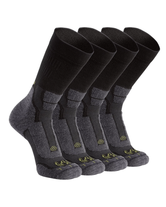 StrongWool Hybrid Crew Sock 4-Pair Pack | Grey Green
