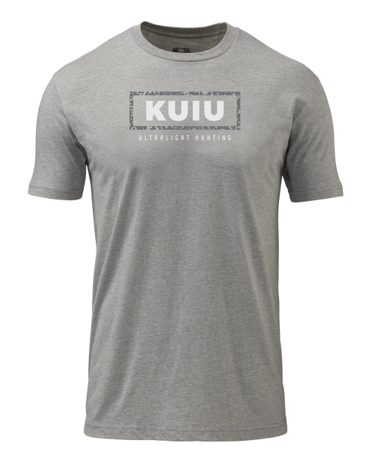 KUIU Box Logo T-Shirt | Heather Grey